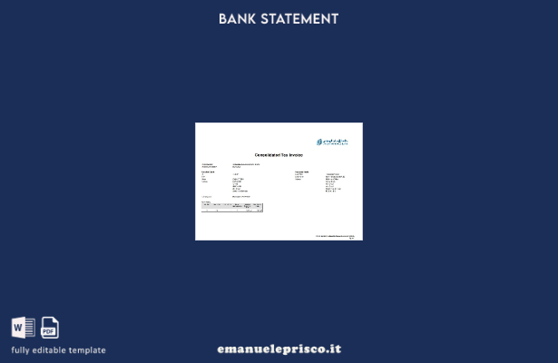 modello di pagine di estratto conto bancario nazionale dell'Unione di Abu Dhabi 